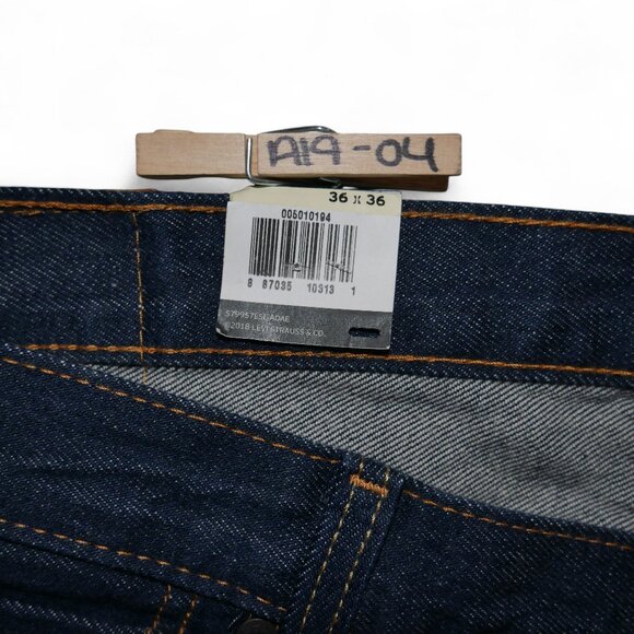 Levis 501 Original Fit Jeans Men's Size 36X36 Dark Rinse Stretch Denim NWT - Picture 10 of 13